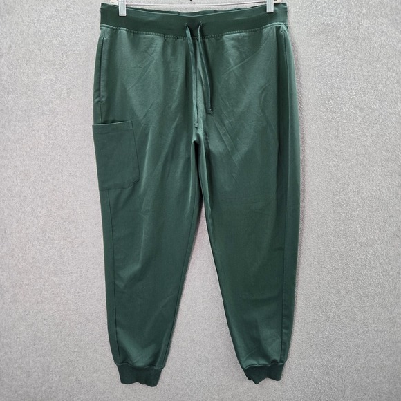 Mandala Men Scrub Bottom XL Green Jogger High Rise Pockets Drawstring - Picture 1 of 11